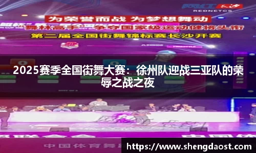 2025赛季全国街舞大赛：徐州队迎战三亚队的荣辱之战之夜